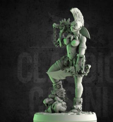 Female Troll Slayer topless (75mm)